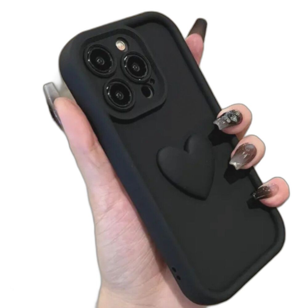 Black‎ heart iphone 13 cell phone case